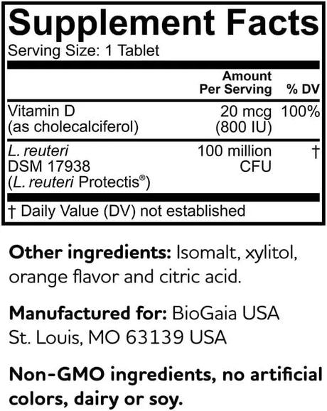 BIOGAIA - BioGaia Protectis Immune Active KIDS Probiotic 30 Tabletas Masticables - The Red Vitamin MX - Suplementos Alimenticios - {{ shop.shopifyCountryName }}