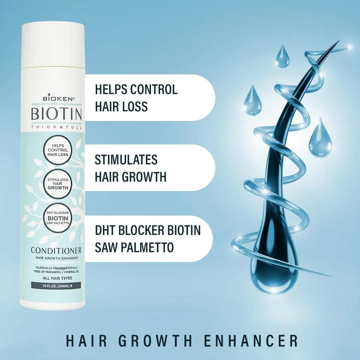 BIOKEN - Bioken Biotin Hair Growth Conditioner 296Ml. - The Red Vitamin MX - Acondicionador Para Cabello - {{ shop.shopifyCountryName }}