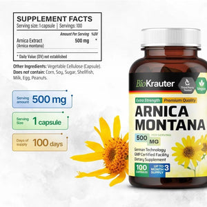 BIOKRAUTER - Bio Krauter Arnica Montana 500Mg. 100 Capsulas - The Red Vitamin MX - Suplementos Alimenticios - {{ shop.shopifyCountryName }}