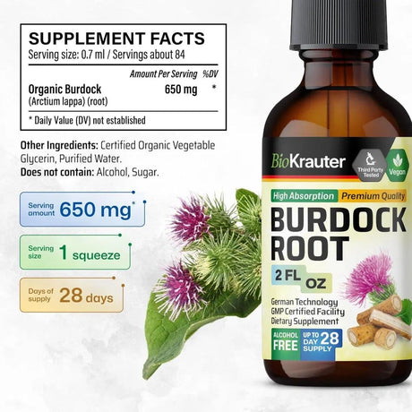 BIOKRAUTER - Bio Krauter Burdock Root Tincture 2 Fl.Oz. - The Red Vitamin MX - Suplementos Alimenticios - {{ shop.shopifyCountryName }}