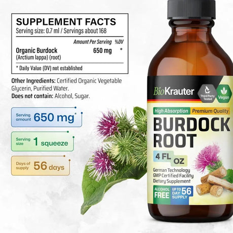 BIOKRAUTER - Bio Krauter Burdock Root Tincture 4 Fl.Oz. - The Red Vitamin MX - Suplementos Alimenticios - {{ shop.shopifyCountryName }}