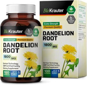 BIOKRAUTER - Bio Krauter Dandelion Root 1800Mg. 100 Capsulas - The Red Vitamin MX - Suplementos Alimenticios - {{ shop.shopifyCountryName }}