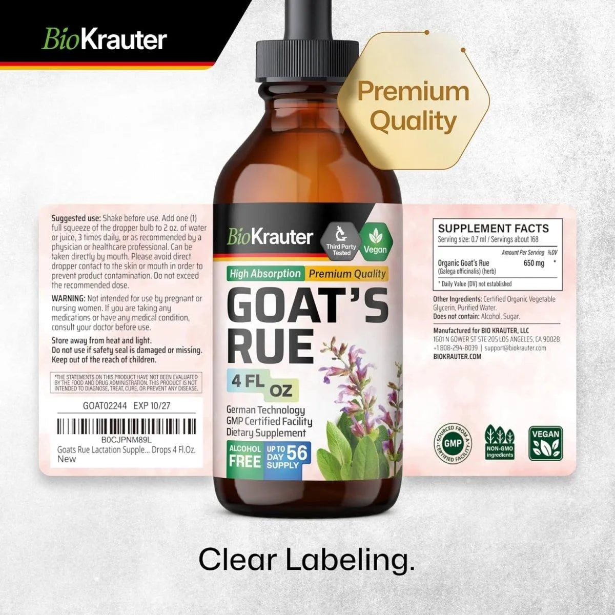 BIOKRAUTER - Bio Krauter Goats Rue Lactation Support Drops 4 Fl.Oz. - The Red Vitamin MX - Suplementos Alimenticios - {{ shop.shopifyCountryName }}