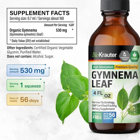 BIOKRAUTER - Bio Krauter Gymnema Sylvestre Extract 4 Fl.Oz. - The Red Vitamin MX - Suplementos Alimenticios - {{ shop.shopifyCountryName }}