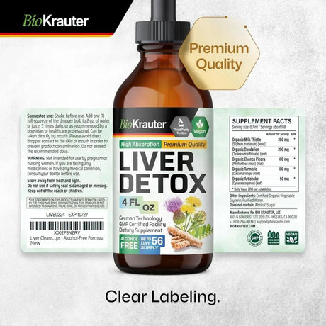 BIOKRAUTER - Bio Krauter Liver Detox Tincture 4 Fl.Oz. - The Red Vitamin MX - Suplementos Alimenticios - {{ shop.shopifyCountryName }}