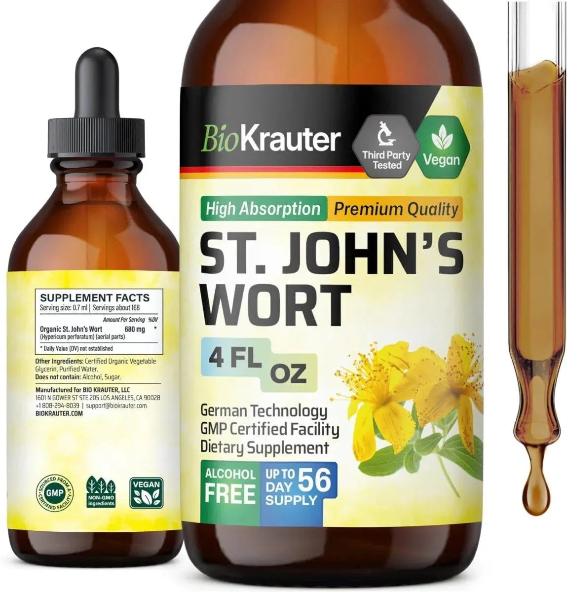 BIOKRAUTER - Bio Krauter St John's Wort Tincture 4 Fl.Oz. - The Red Vitamin MX - Suplementos Alimenticios - {{ shop.shopifyCountryName }}