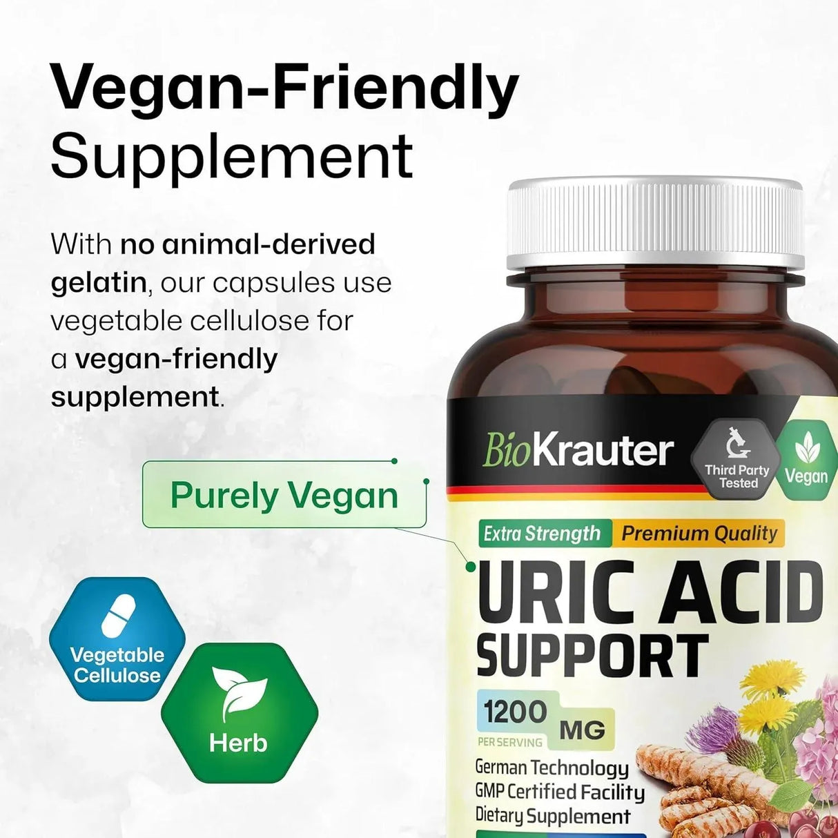 BIOKRAUTER - Bio Krauter Uric Acid Support 100 Capsulas - The Red Vitamin MX - Suplementos Alimenticios - {{ shop.shopifyCountryName }}