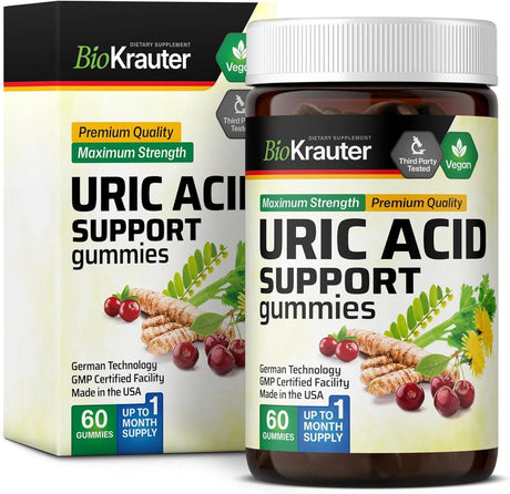 BIOKRAUTER - BioKrauter Uric Acid Support Gummies 60 Gomitas - The Red Vitamin MX - Suplementos Alimenticios - {{ shop.shopifyCountryName }}