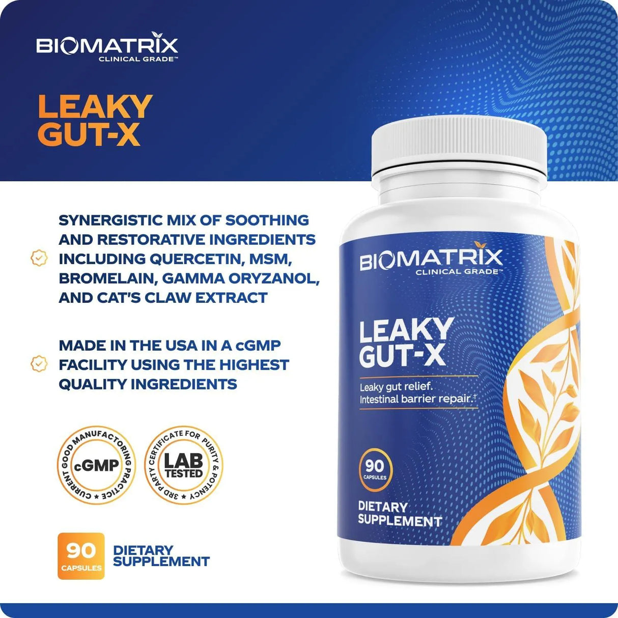 BIOMATRIX - BioMatrix Leaky Gut Repair 90 Capsulas - The Red Vitamin MX - Suplementos Alimenticios - {{ shop.shopifyCountryName }}