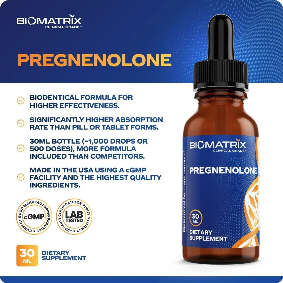 BIOMATRIX - Biomatrix Pregnenolone 30Ml. - The Red Vitamin MX - Suplementos Alimenticios - {{ shop.shopifyCountryName }}