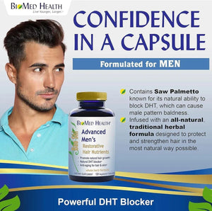 BIOMED HEALTH - BioMed Health Hair Growth Vitamins for Men 120 Capsulas - The Red Vitamin MX - Suplementos Alimenticios - {{ shop.shopifyCountryName }}