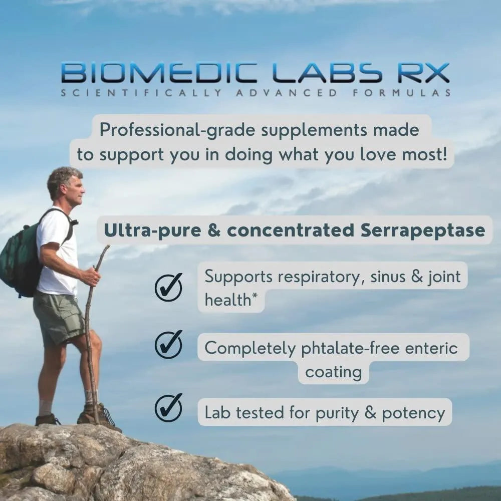 BIOMEDIC LABS RX - Biomedic Labs RX Serra-RX 80,000 SPU Serrapeptase 180 Capsulas - The Red Vitamin MX - Suplementos Alimenticios - {{ shop.shopifyCountryName }}