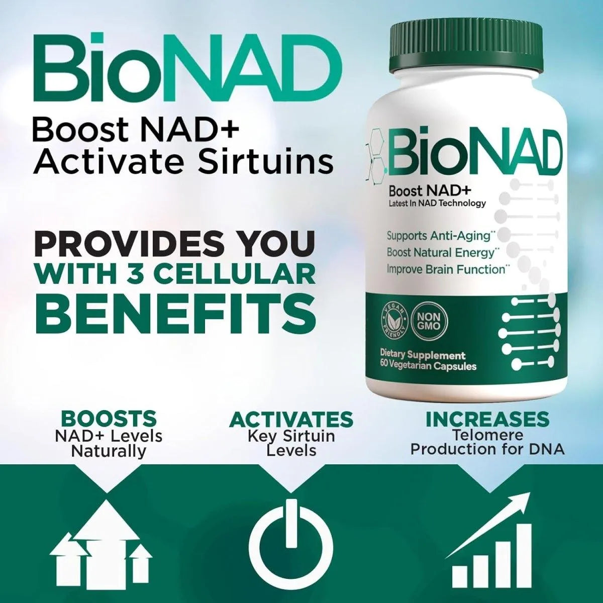 BIONAD - BioNAD NAD+ Booster 60 Capsulas 2 Pack - The Red Vitamin MX - Suplementos Alimenticios - {{ shop.shopifyCountryName }}