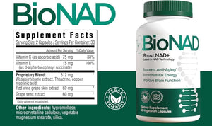 BIONAD - BioNAD NAD+ Booster 60 Capsulas - The Red Vitamin MX - Suplementos Alimenticios - {{ shop.shopifyCountryName }}