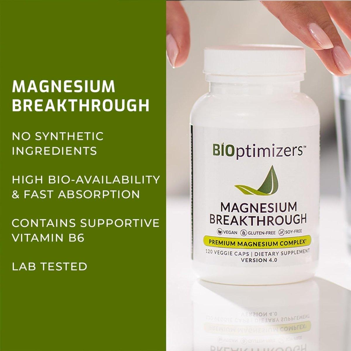 BIOPTIMIZERS - BiOptimizers Magnesium Breakthrough 60 Capsulas - The Red Vitamin MX - Suplementos Alimenticios - {{ shop.shopifyCountryName }}