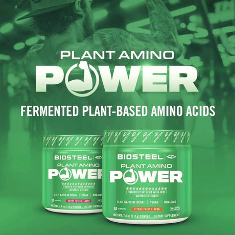 BIOSTEEL - BIOSTEEL Plant-Amino Power BCAA Powder 30 Servicios Berry Fusion 210Gr. - The Red Vitamin MX - Suplementos Alimenticios - {{ shop.shopifyCountryName }}