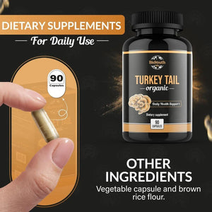 BIOYOUTH - BioYouth Organic Turkey Tail Mushroom 90 Capsulas - The Red Vitamin MX - Suplementos Alimenticios - {{ shop.shopifyCountryName }}