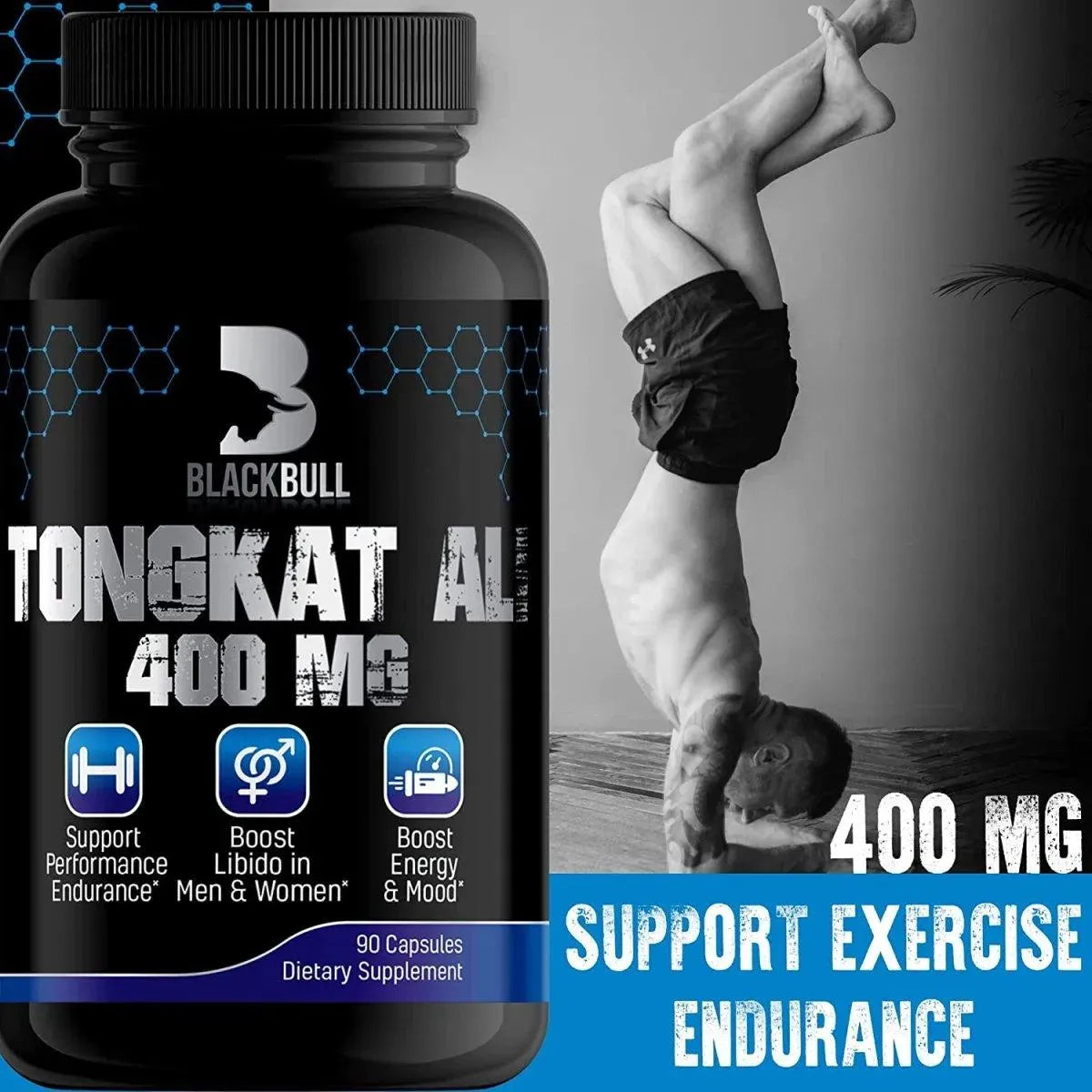 BLACKBULL - BlackBúll Tongkat Ali Extract 400 Mg. 90 Capsulas - The Red Vitamin MX - Suplementos Alimenticios - {{ shop.shopifyCountryName }}