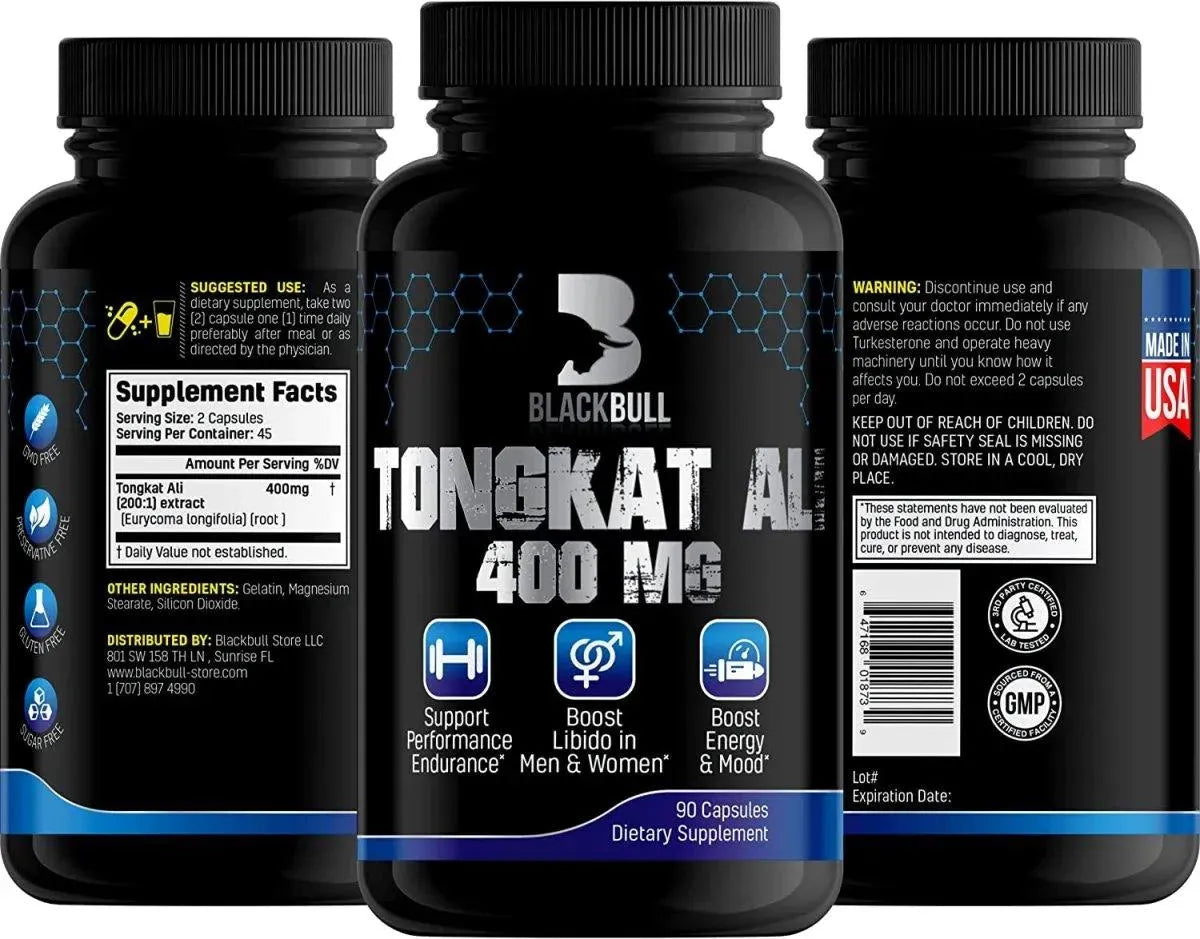 BLACKBULL - BlackBúll Tongkat Ali Extract 400 Mg. 90 Capsulas - The Red Vitamin MX - Suplementos Alimenticios - {{ shop.shopifyCountryName }}