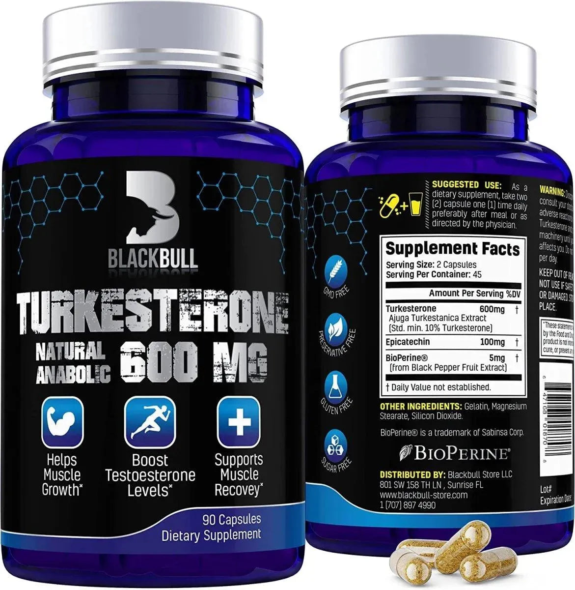 BLACKBULL - BlackBúll Turkesterone 600Mg. 90 Capsulas - The Red Vitamin MX - Suplementos Alimenticios - {{ shop.shopifyCountryName }}