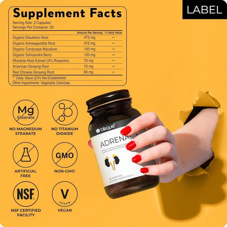 BLISQUE - Blisque Natural Adrenal Support 90 Capsulas - The Red Vitamin MX - Suplementos Alimenticios - {{ shop.shopifyCountryName }}