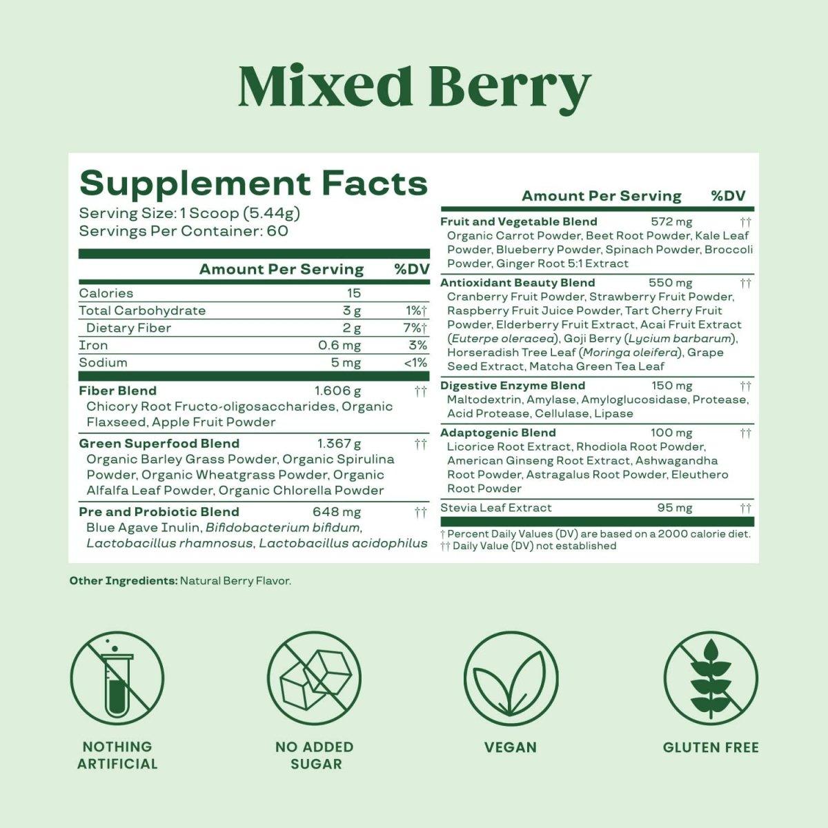 BLOOM NUTRITION - Bloom Nutrition Green Superfood | Super Greens Powder Juice & Smoothie Mix 60 Servicios - The Red Vitamin MX - Suplementos Alimenticios - {{ shop.shopifyCountryName }}