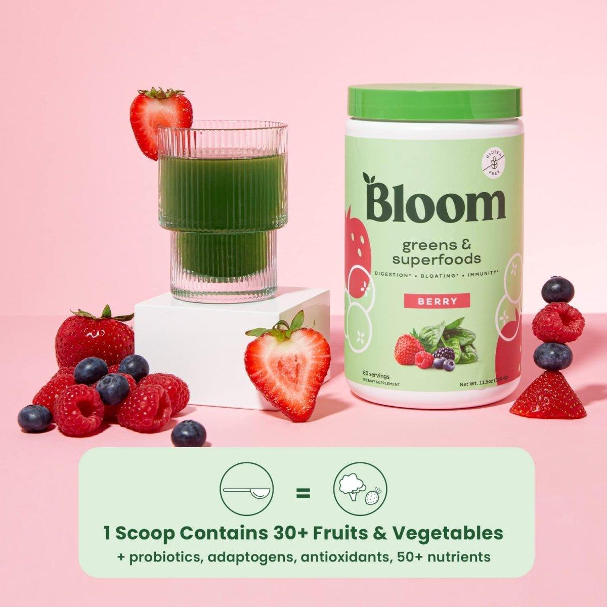 BLOOM NUTRITION - Bloom Nutrition Green Superfood | Super Greens Powder Juice & Smoothie Mix 60 Servicios - The Red Vitamin MX - Suplementos Alimenticios - {{ shop.shopifyCountryName }}