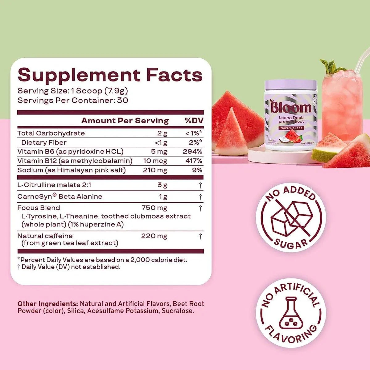 BLOOM NUTRITION - Bloom Nutrition Pre Workout Powder Tiger's Blood by Leana Deeb 30 Servicios - The Red Vitamin MX - Suplementos Alimenticios - {{ shop.shopifyCountryName }}