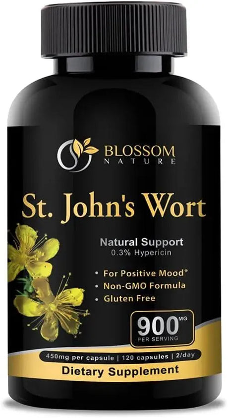 BLOSSOM NATURE - Blossom Nature St Johns Wort 900Mg. 120 Capsulas - The Red Vitamin MX - Suplementos Alimenticios - {{ shop.shopifyCountryName }}