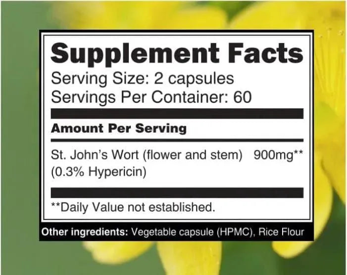 BLOSSOM NATURE - Blossom Nature St Johns Wort 900Mg. 120 Capsulas - The Red Vitamin MX - Suplementos Alimenticios - {{ shop.shopifyCountryName }}