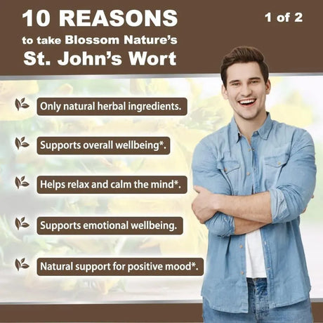 BLOSSOM NATURE - Blossom Nature St Johns Wort 900Mg. 120 Capsulas - The Red Vitamin MX - Suplementos Alimenticios - {{ shop.shopifyCountryName }}