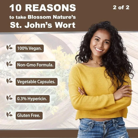 BLOSSOM NATURE - Blossom Nature St Johns Wort 900Mg. 120 Capsulas - The Red Vitamin MX - Suplementos Alimenticios - {{ shop.shopifyCountryName }}