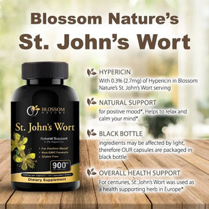 BLOSSOM NATURE - Blossom Nature St Johns Wort 900Mg. 120 Capsulas - The Red Vitamin MX - Suplementos Alimenticios - {{ shop.shopifyCountryName }}