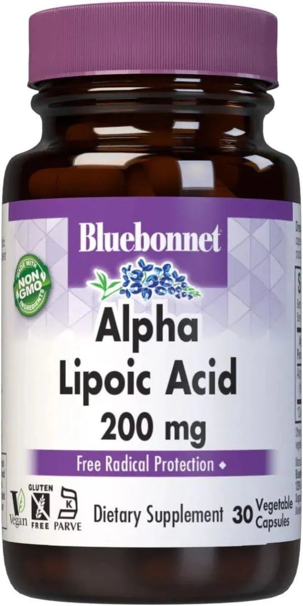 BLUEBONNET NUTRITION - Bluebonnet Alpha Lipoic Acid 200Mg. 30 Capsulas - The Red Vitamin MX - Suplementos Alimenticios - {{ shop.shopifyCountryName }}