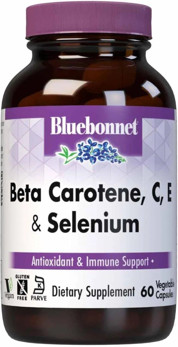 BLUEBONNET NUTRITION - BlueBonnet Beta Carotene C and E Plus Selenium 60 Capsulas - The Red Vitamin MX - Suplementos Alimenticios - {{ shop.shopifyCountryName }}