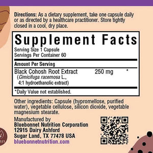 BLUEBONNET NUTRITION - BlueBonnet Black Cohosh Root Extract 60 Capsulas - The Red Vitamin MX - Suplementos Alimenticios - {{ shop.shopifyCountryName }}