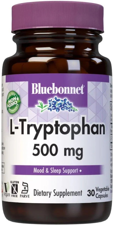 BLUEBONNET NUTRITION - BlueBonnet L-Tryptophan 500Mg. 30 Capsulas - The Red Vitamin MX - Suplementos Alimenticios - {{ shop.shopifyCountryName }}