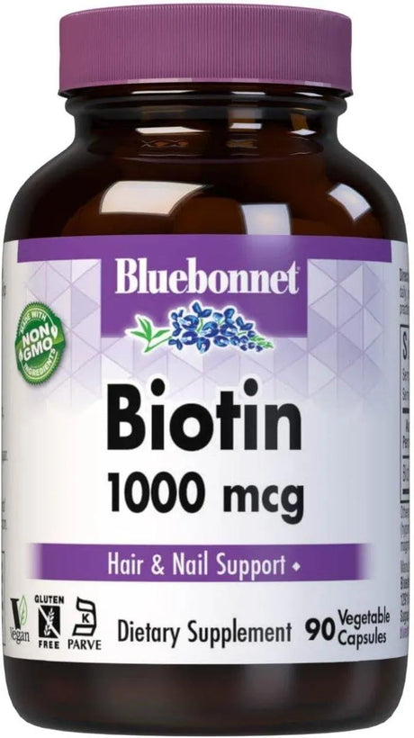 BLUEBONNET NUTRITION - Bluebonnet Nutrition Biotin 1000 mcg 90 Capsulas - The Red Vitamin MX - Suplementos Alimenticios - {{ shop.shopifyCountryName }}