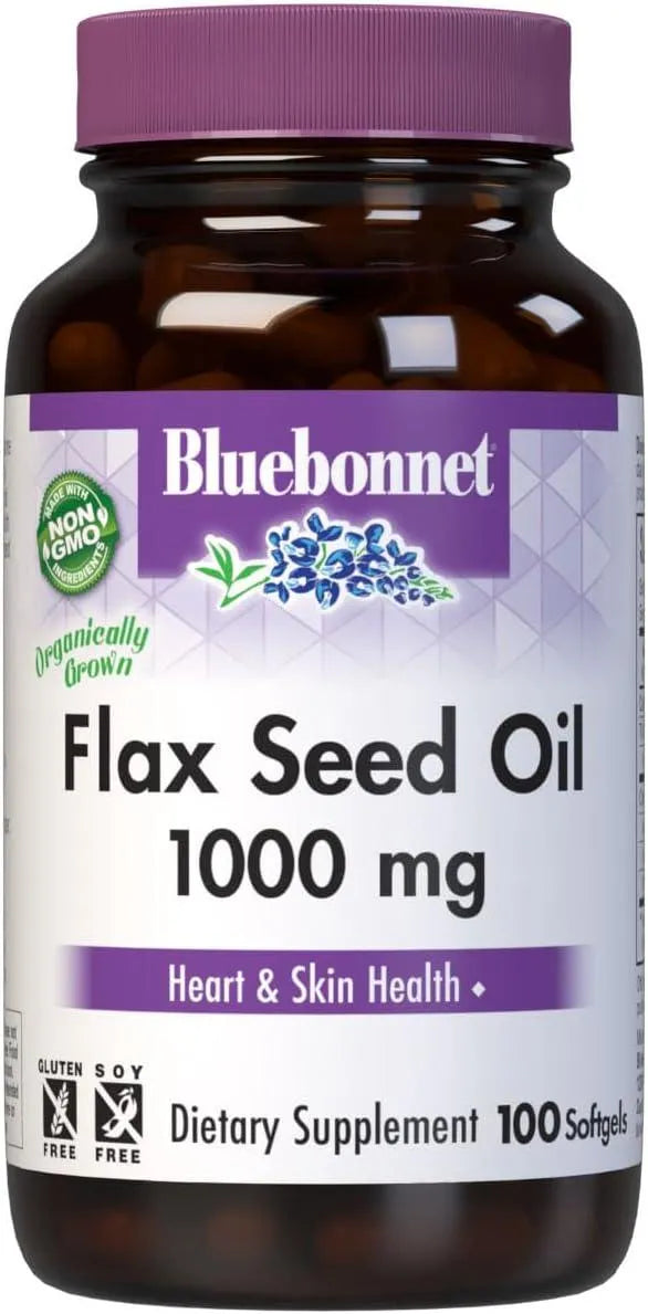 BLUEBONNET NUTRITION - Bluebonnet Nutrition Flax Seed Oil 1000Mg. 100 Capsulas Blandas - The Red Vitamin MX - Suplementos Alimenticios - {{ shop.shopifyCountryName }}