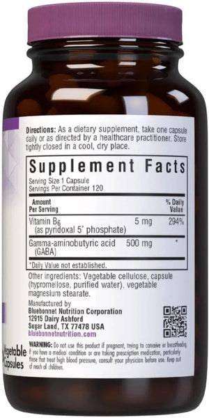 BLUEBONNET NUTRITION - Bluebonnet Nutrition GABA 500Mg. 120 Capsulas - The Red Vitamin MX - Suplementos Alimenticios - {{ shop.shopifyCountryName }}