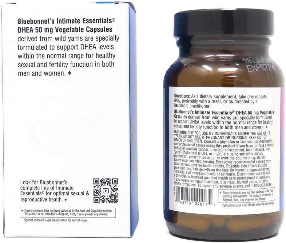 BLUEBONNET NUTRITION - Bluebonnet Nutrition Intimate Essentials DHEA 50Mg. 60 Capsulas - The Red Vitamin MX - Suplementos Alimenticios - {{ shop.shopifyCountryName }}