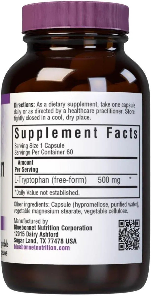 BLUEBONNET NUTRITION - Bluebonnet Nutrition L-Trypotophan 500Mg. 60 Capsulas - The Red Vitamin MX - Suplementos Alimenticios - {{ shop.shopifyCountryName }}