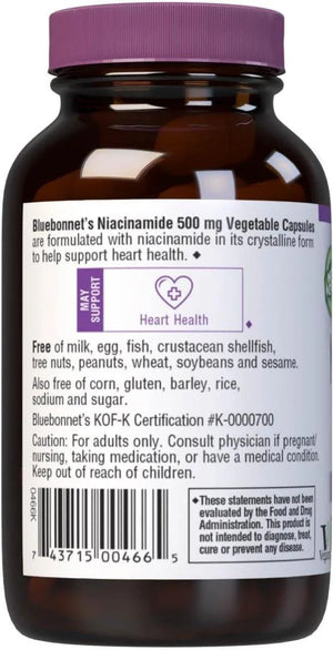 BLUEBONNET NUTRITION - Bluebonnet Nutrition Niacinamide 500Mg. 60 Capsulas - The Red Vitamin MX - Suplementos Alimenticios - {{ shop.shopifyCountryName }}