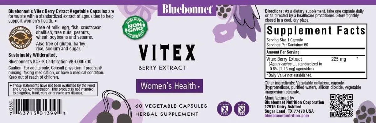 BLUEBONNET NUTRITION - Bluebonnet Nutrition Standardized Baya Casto Extract 60 Capsulas - The Red Vitamin MX - Suplementos Alimenticios - {{ shop.shopifyCountryName }}