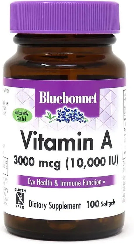 BLUEBONNET NUTRITION - Bluebonnet Nutrition Vitamin A 10,000IU 100 Capsulas Blandas - The Red Vitamin MX - Suplementos Alimenticios - {{ shop.shopifyCountryName }}