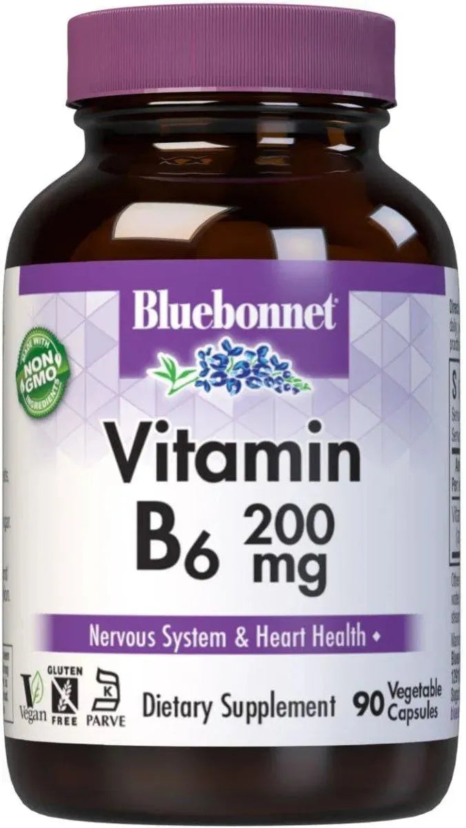 BLUEBONNET NUTRITION - Bluebonnet Nutrition Vitamin B6 200Mg. 90 Capsulas - The Red Vitamin MX - Suplementos Alimenticios - {{ shop.shopifyCountryName }}