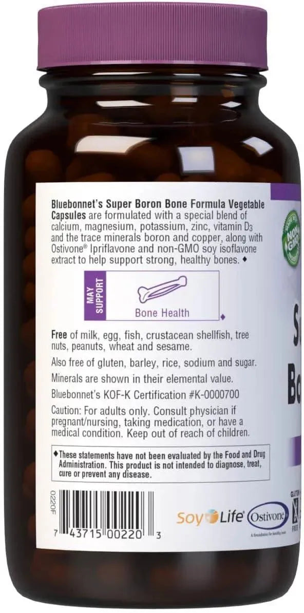 BLUEBONNET NUTRITION - BlueBonnet Super Boron Bone Formula 120 Capsulas - The Red Vitamin MX - Suplementos Alimenticios - {{ shop.shopifyCountryName }}