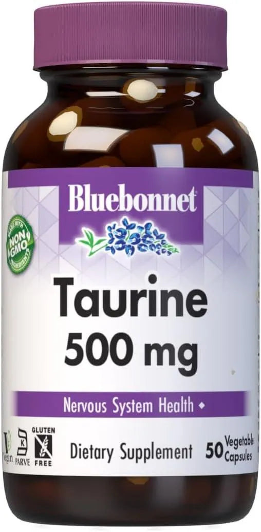 BLUEBONNET NUTRITION - Bluebonnet Taurine 500Mg. 50 Capsulas - The Red Vitamin MX - Suplementos Alimenticios - {{ shop.shopifyCountryName }}