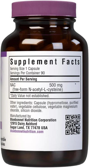 BLUEBONNET NUTRITION - Bluebonnnet NAC 500Mg. 90 Capsulas - The Red Vitamin MX - Suplementos Alimenticios - {{ shop.shopifyCountryName }}