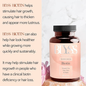 BLYSS NUTRITION - BLYSS Nutrition Biotin 10000mcg Hair Skin & Nails Gummies 60 Gomitas - The Red Vitamin MX - Suplementos Alimenticios - {{ shop.shopifyCountryName }}